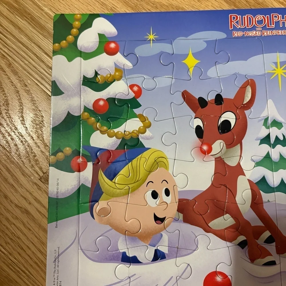 Vintage Rudolph Red Nosed Reindeer Hermey Elf Kids Puzzle Christmas Holiday
